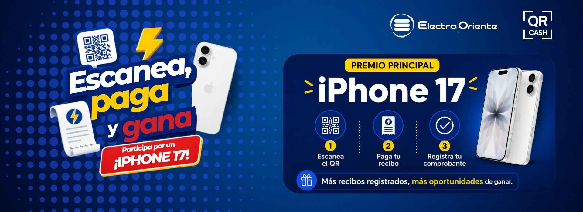 Banner promocional del Sorteo QR CASH
